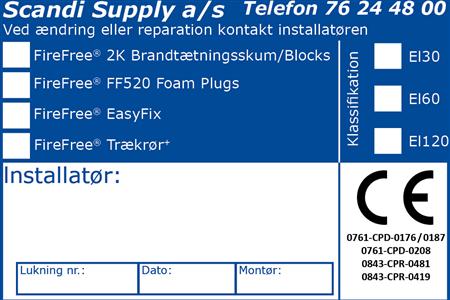 Ce-Etiket Plug-2K-Easyfix-Trækrør 10S ⎮ 5705673003079 ⎮ 900167337 ⎮ 5439530379 ⎮ 99016