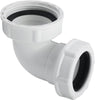 Hvid Afløbsvinkel 1 1/2