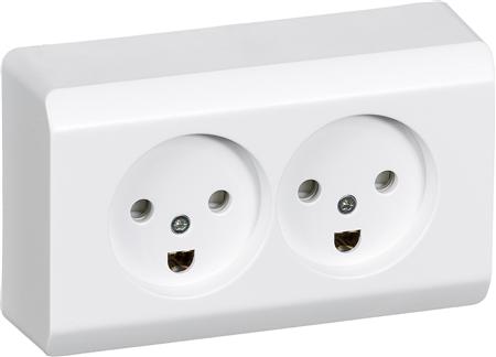 Opus66 Udvendig Dobbel Stikkontakt Hv ⎮ 5703302043861 ⎮ 1017025653 ⎮ 1017025653 ⎮ AAK501N6512