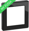 Fuga Pure Ramme Glas 1M Sort