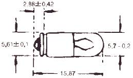 Glødelampe Mg5.7 0,04A 28V ⎮ 5703773048068 ⎮ 5450501866 ⎮ 5450501866 ⎮ 