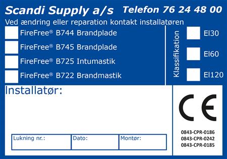 Ce-Etiket B744-B745-B725-B722 10 Stk - Billigelogvvs.dk