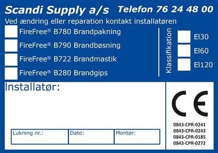 Ce-Etiket B780-B790-B722-B280 10 Stk - Billigelogvvs.dk