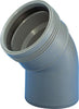 Wavin Pp Bøjn 45 Gr 32Mm M/1Mf Grå