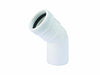 Wavin Pp Bøjn 45Gr 32Mm M/1Mf Hvid