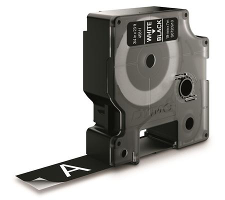 Dymotape D1 19Mmx7M Hvid/Sort - Billigelogvvs.dk